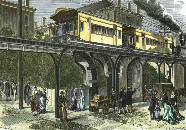 New York , Elevated Railway od Leo von Elliot