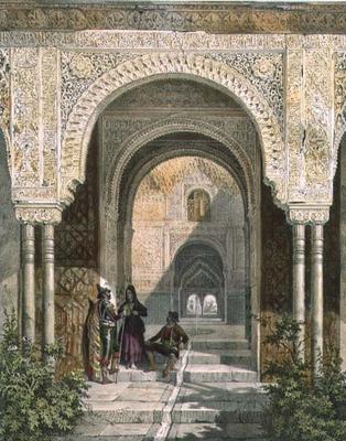 The Room of the Two Sisters in the Alhambra, Granada, 1853 (litho) od Leon Auguste Asselineau