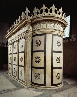 The Little Temple of the Holy Sepulcre in the Capella Rucellai, 1467 (marble) od Leon Battista Alberti