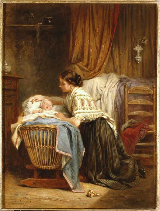 At the cradle od Léon-Emile Caille