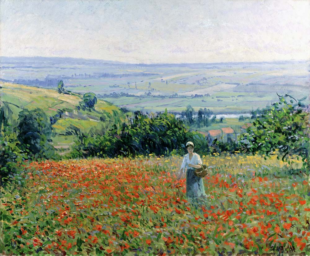 Woman in a Poppy Field od Leon Giran-Max