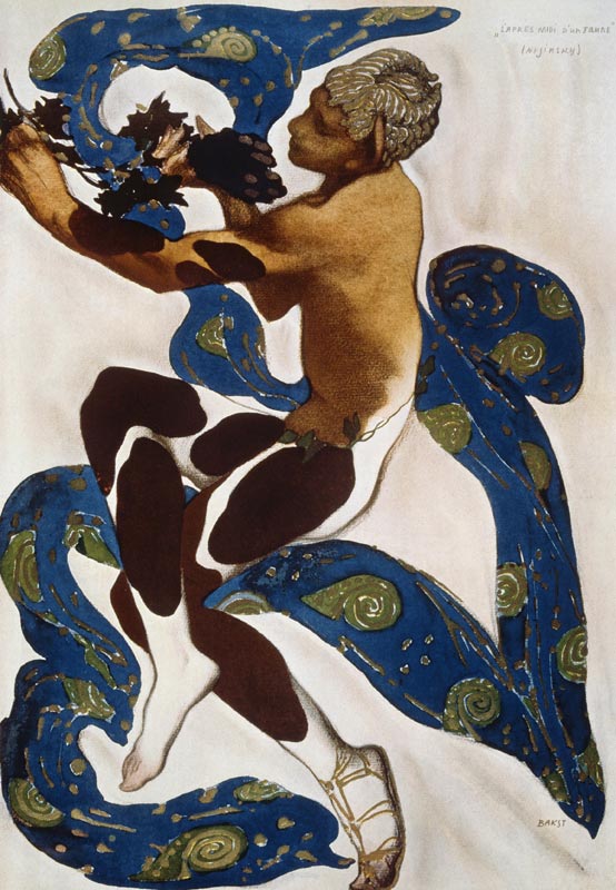 Faun. Costume design for the ballet The Afternoon of a Faun by C. Debussy od Leon Nikolajewitsch Bakst