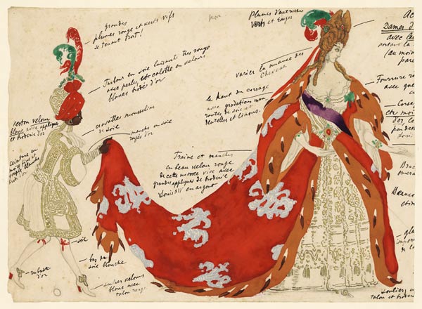 Costume design for the ballet Sleeping Beauty by P. Tchaikovsky od Leon Nikolajewitsch Bakst