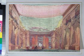 Stage design for the ballet Cléopatre