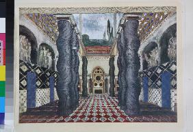 Stage design for the play "The Martyrdom of St. Sebastian" by Gabriele D'Annuzio