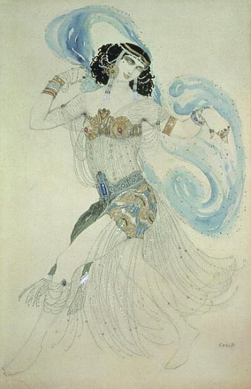 Costume design for Salome in ''Dance of the Seven Veils'' od Leon Nikolajewitsch Bakst