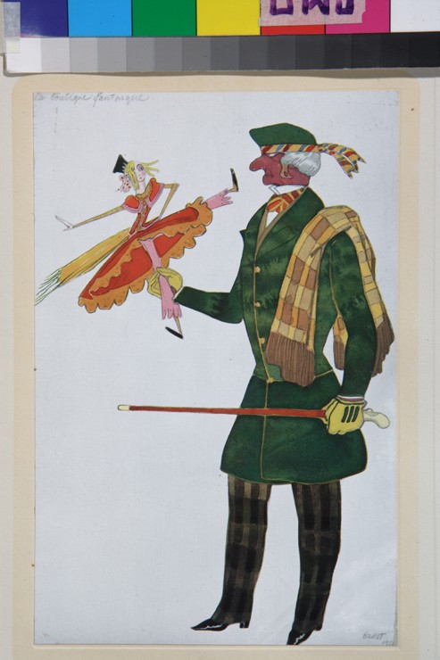 Englishman. Costume design for the ballet "The Magic Toy Shop" by G. Rossini od Leon Nikolajewitsch Bakst