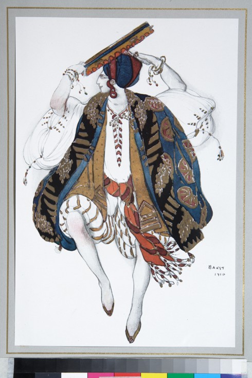 Jewish Dance. Costume design for the ballet Cléopatre od Leon Nikolajewitsch Bakst