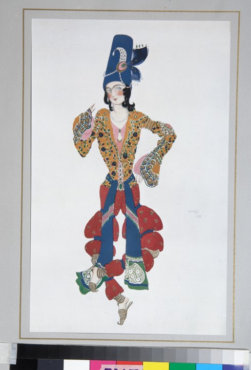 Costume design for the ballet Sheherazade by N. Rimsky-Korsakov od Leon Nikolajewitsch Bakst