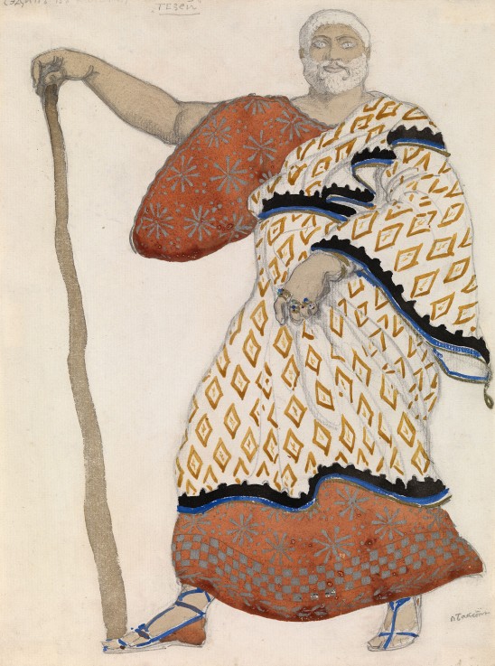 Costume design for drama Oedipus at Colonus by Sophocles od Leon Nikolajewitsch Bakst