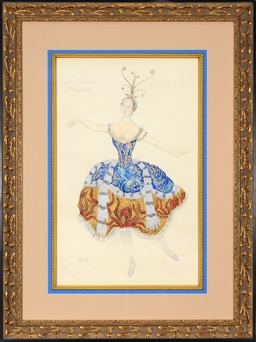 La Princesse Enchantée. Costume design for the ballet The Sleeping Princess od Leon Nikolajewitsch Bakst