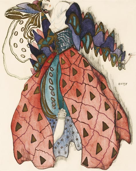 Costume design for the Ballet "La Légende de Joseph" by R. Strauss od Leon Nikolajewitsch Bakst