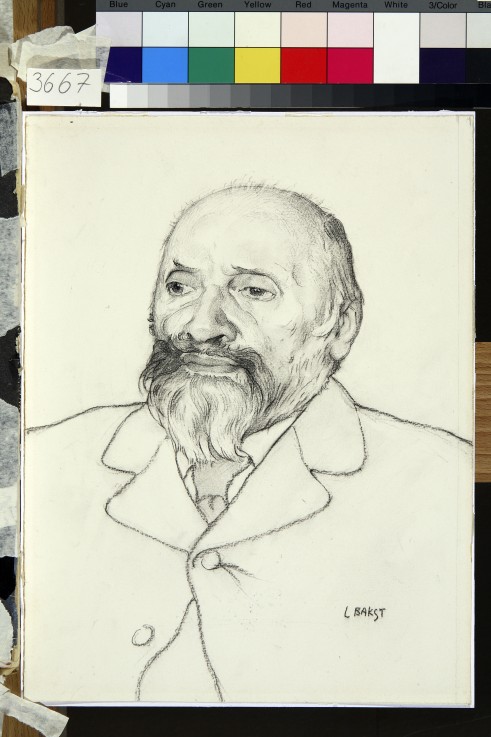Portrait of the composer Mily A. Balakirev (1837-1910) od Leon Nikolajewitsch Bakst