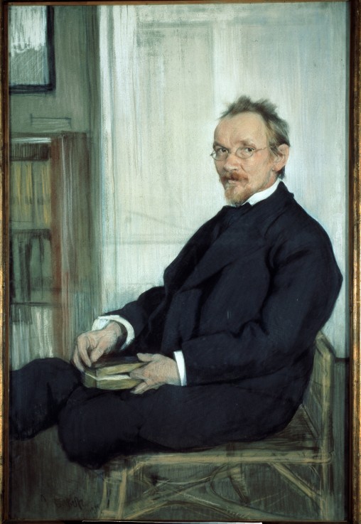 Portrait of the writer and philosopher Vasily V. Rozanov (1856-1919) od Leon Nikolajewitsch Bakst