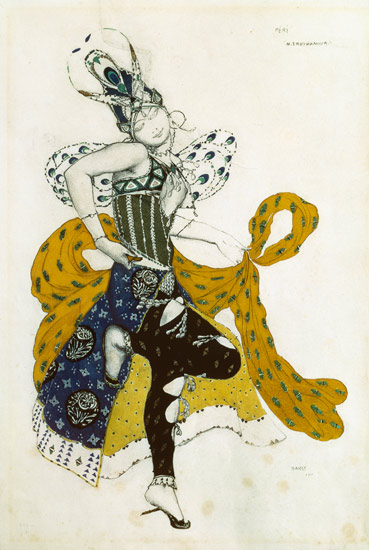 Sketch for the ballet 'La Peri', by Paul Dukas (1865-1935) od Leon Nikolajewitsch Bakst