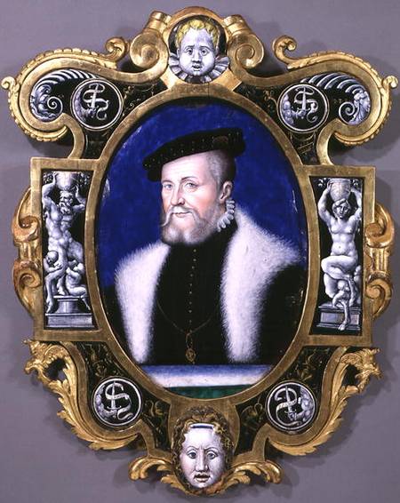 Portrait of Anne First Duke of Montmorency (1493-1567) 1556 od Leonard Limousin