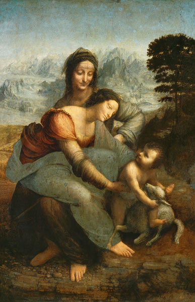 Panna a dít&#283; se svatou Annou - po oprav&#283; 2012 od Leonardo da Vinci
