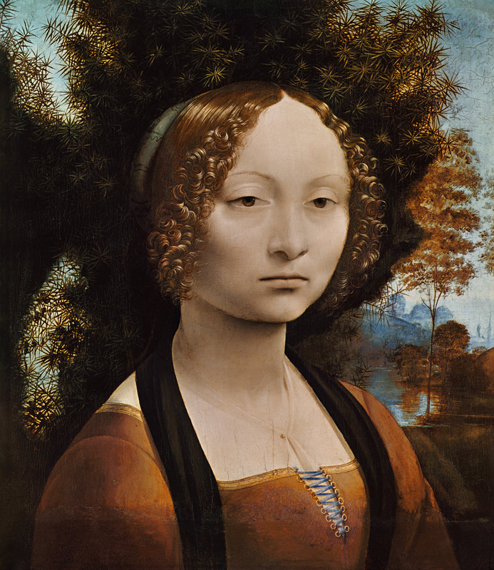 Portrait the Ginevra Benic (front) od Leonardo da Vinci