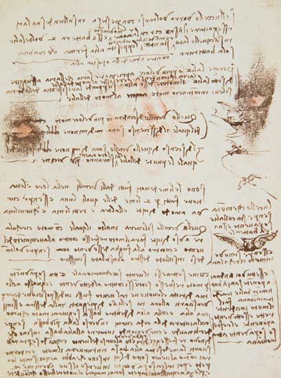 Manuscript page from Codici Rari III 35.2 od Leonardo da Vinci