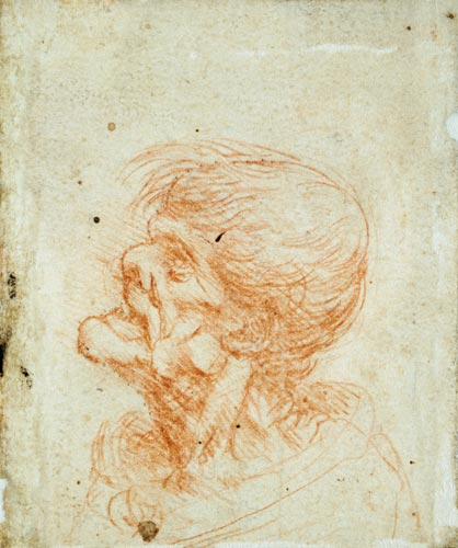 Caricature Head Study of an Old Man od Leonardo da Vinci