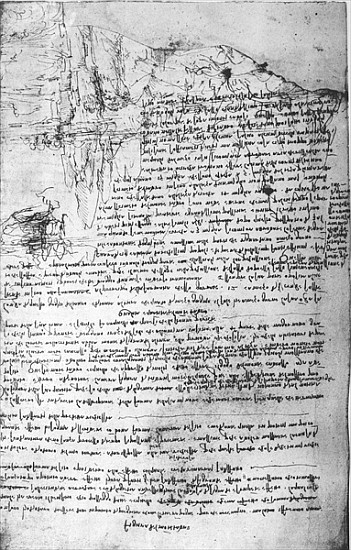 Fol.145v-b, page from Da Vinci''s notebook od Leonardo da Vinci