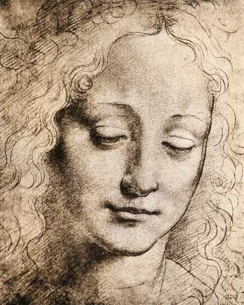Head of a Young Girl od Leonardo da Vinci