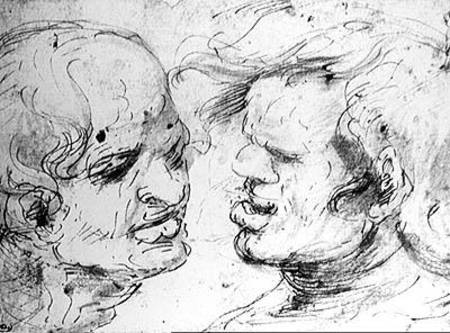 Two Heads od Leonardo da Vinci