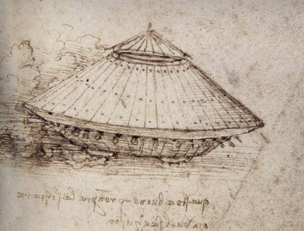 Drawing of an armoured tank od Leonardo da Vinci