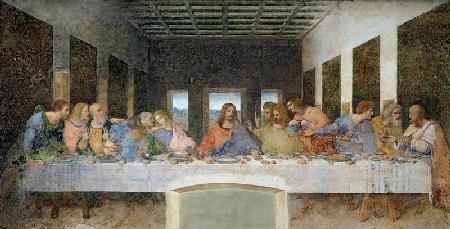 Poslední večeře - po restauraci - Leonardo da Vinci