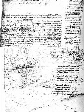 Fol.145v-a, page from Da Vinci''s notebook