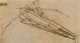 Drawing of a flying machine