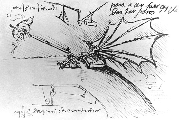 Versuch zur Feststellung des Luftauftriebs od Leonardo da Vinci