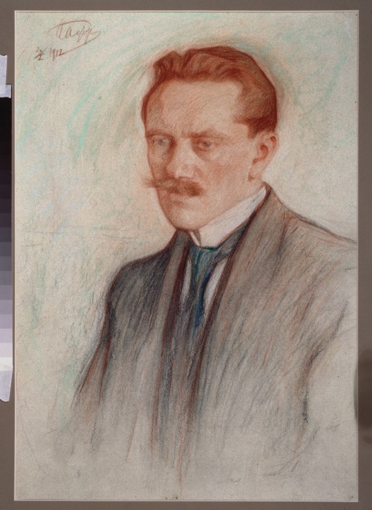 Portrait of the poet Jurgis Baltrušaitis (1873-1944) od Leonid Ossipowitsch Pasternak