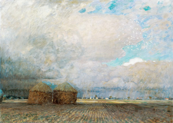 Landscape with Huts od Leopold Karl Walter von Kalckreuth