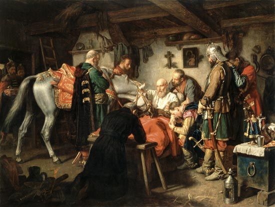 The death of the Stefan Czarniecki od Leopold Löffler