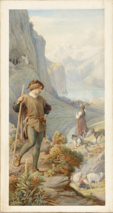 Illustration zu Schillers Berglied (rechter Teil) od Leopold von Bode