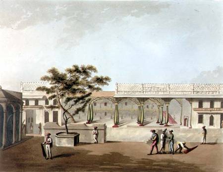 North Front of Tippoo's Palace, Bangalore, plate 9 from 'Pictorial Scenery in the Kingdom of Mysore' od Lieutenant James Hunter