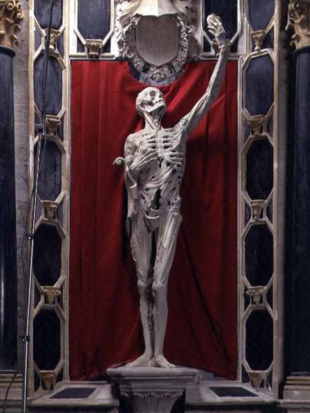 Flayed, or The Skeleton, the tomb of Rene de Chalon, Prince of Orange od Ligier Richier