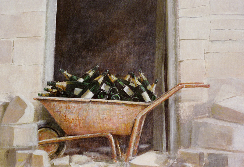 Champagne Wheelbarrow, 1985 (acrylic on canvas)  od Lincoln  Seligman