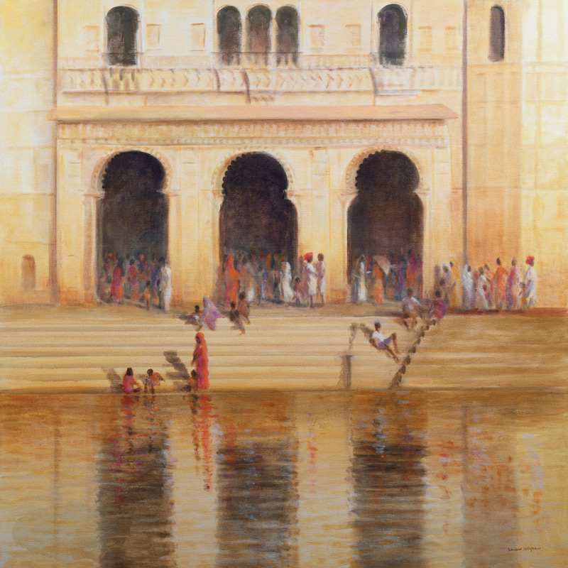 Udaipur Steps (oil on canvas)  od Lincoln  Seligman