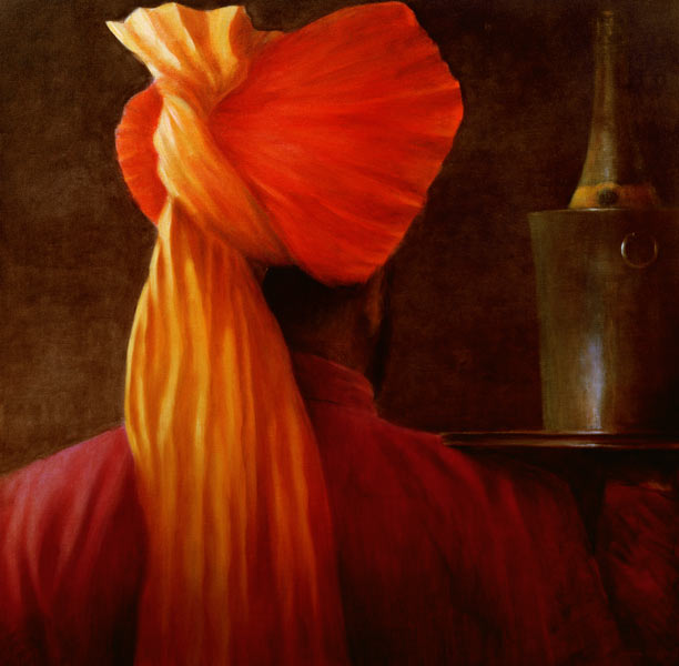 Wine Waiter at the Taj (oil on canvas)  od Lincoln  Seligman