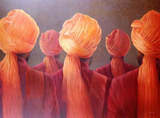 All Five Heads (oil on canvas)  od Lincoln  Seligman