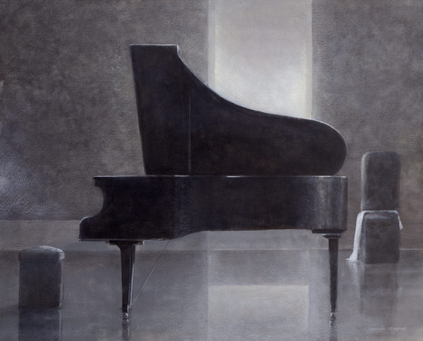 Black piano, 2004 (acrylic on paper)  od Lincoln  Seligman