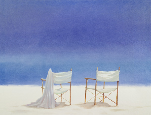 Chairs on the beach, 1995 (acrylic on canvas)  od Lincoln  Seligman