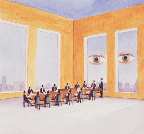Corporate Governance, 2003 (acrylic on paper)  od Lincoln  Seligman