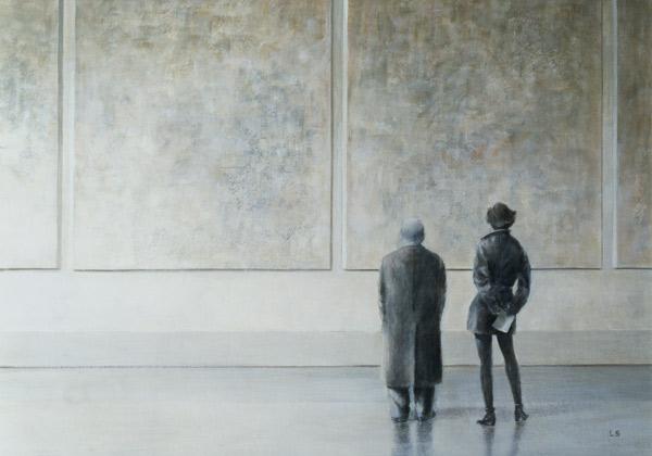 Man and Woman in an Art Gallery 