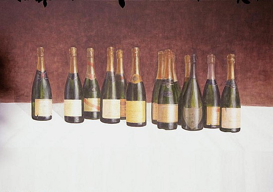 Winescape, Champagne, 2003 (acrylic on canvas)  od Lincoln  Seligman