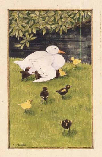 Mother Duck with Ducklings od Linda  Benton