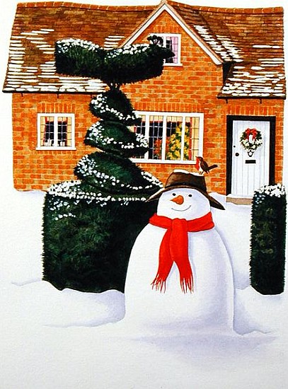 The Snowman (gouache on paper)  od Linda  Benton