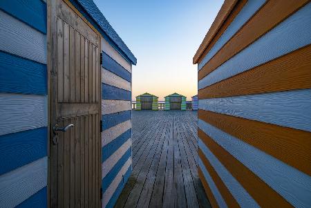 Beach huts on the pier